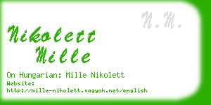 nikolett mille business card